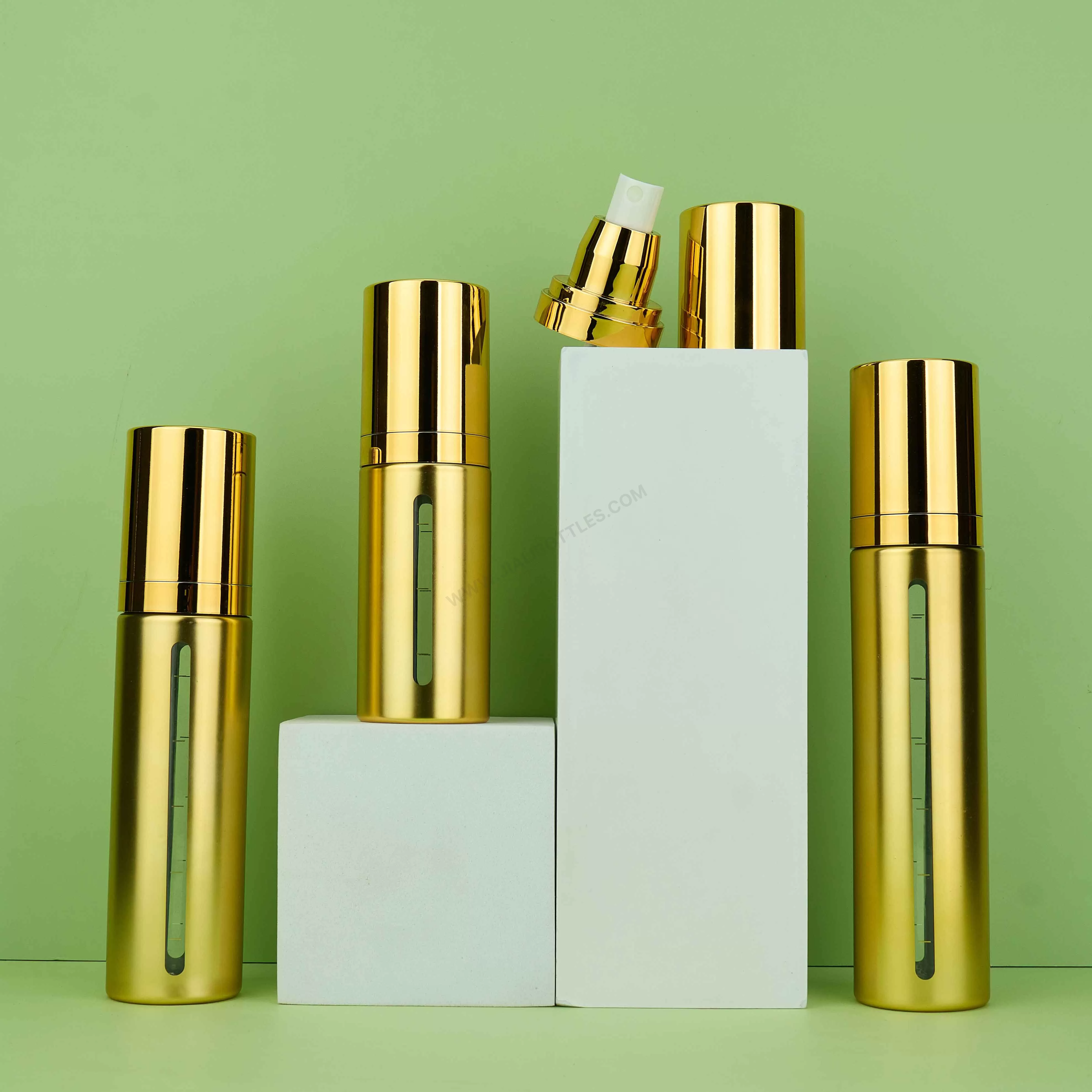 80-150ml gold electroplated spray bottle