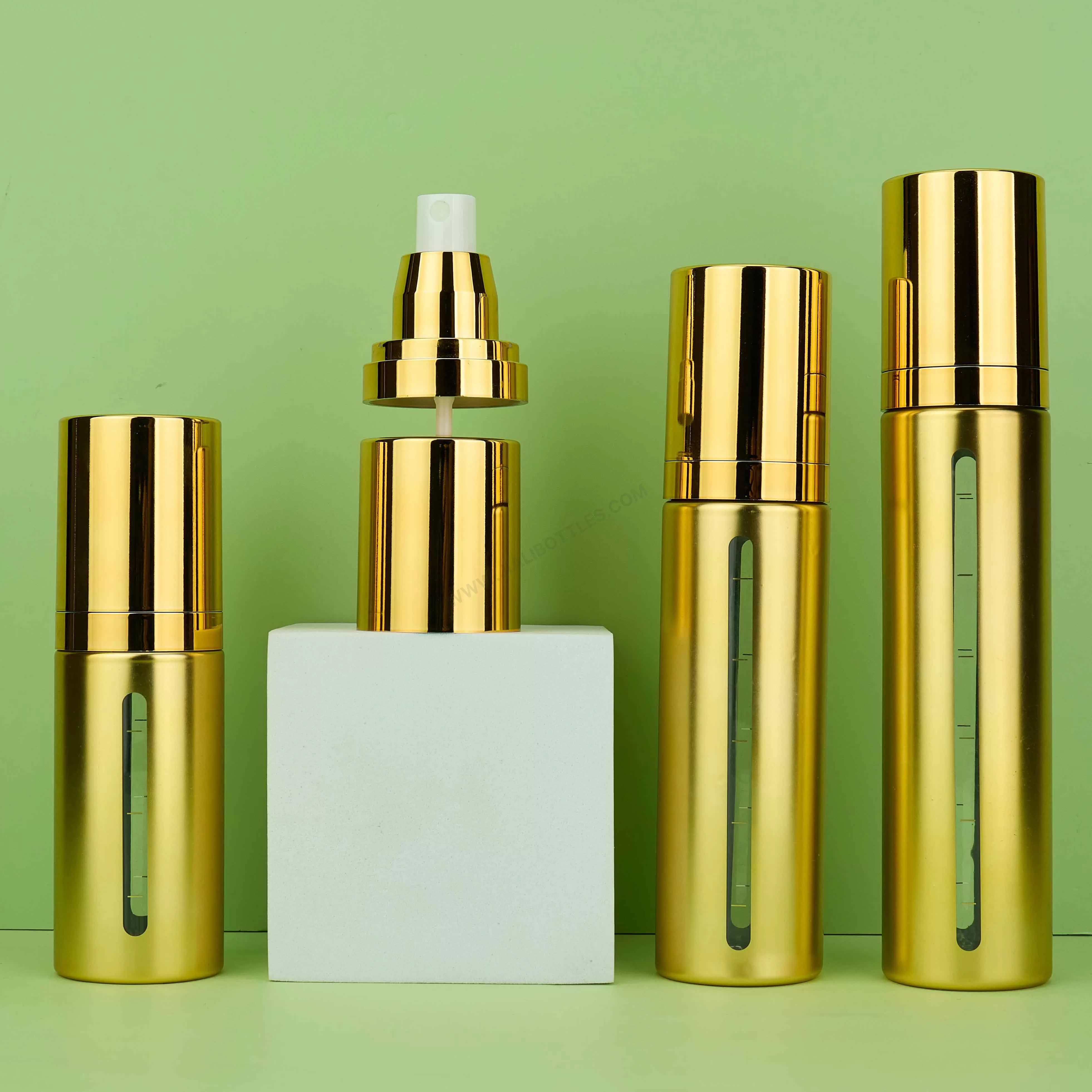 80-150ml gold electroplated spray bottle