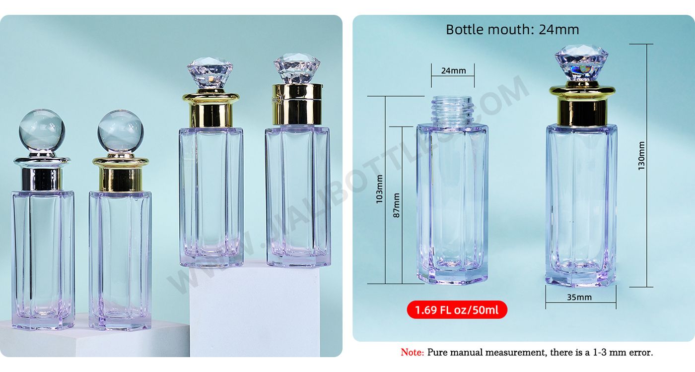 50ml thick plastic hexagonal bottle
