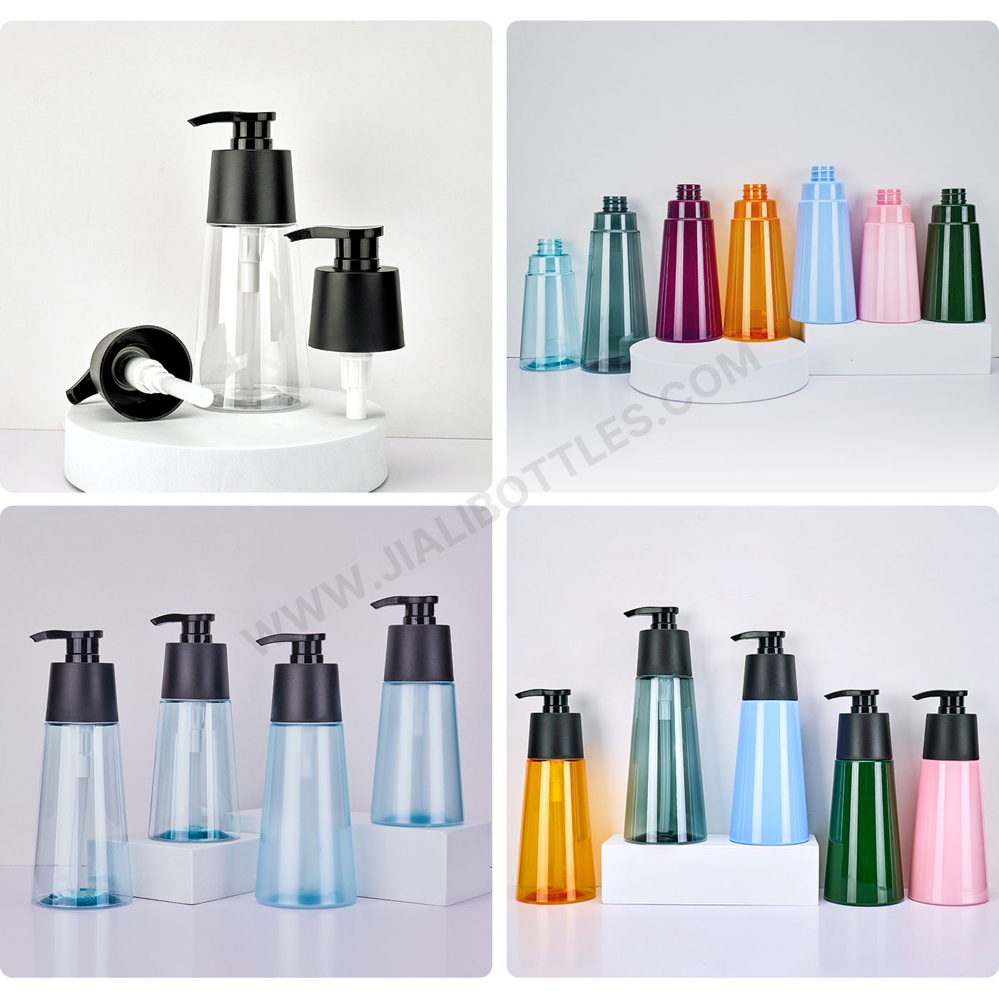 Conical lotion bottles