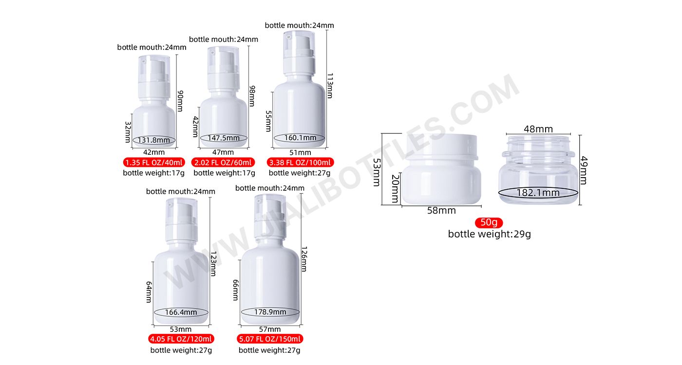 Spray lotion cream bottle set